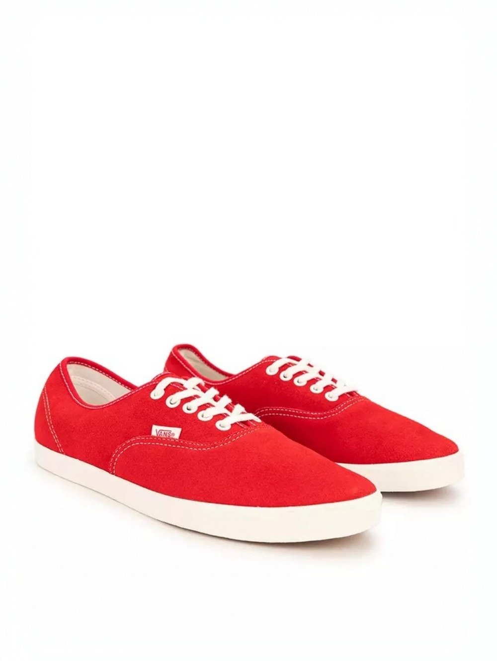 Vans Authentic Lowpro Suede Sneakers Racing Red Low Top Women 8 NWT